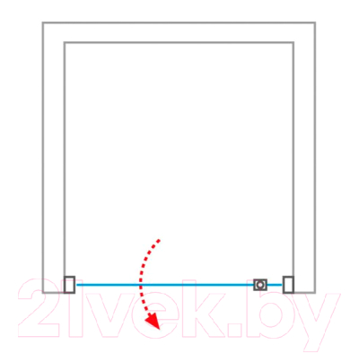 Душевая дверь Roltechnik Proxima Line PXDO1N/90 (хром/прозрачное стекло)