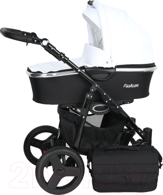 Детская универсальная коляска Genesis Fashion 3 в 1 (черный/белый)