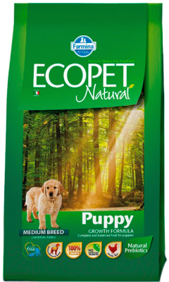 Сухой корм для собак Farmina Ecopet Natural Puppy Medium (12кг)