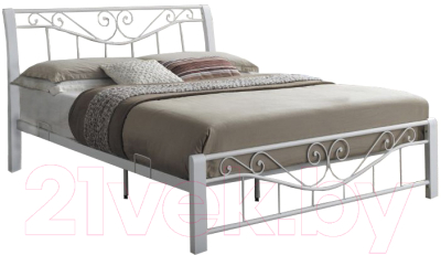 Двуспальная кровать Signal Parma 180x200 (белый)