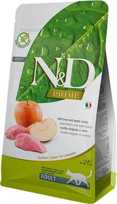 

Сухой корм для кошек, N&D Grain Free Cat Boar & Apple Adult