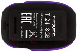 MP3-плеер Texet T-24 (черный/фиолетовый)