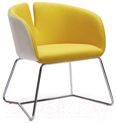 Кресло мягкое Halmar Pivot (белый/желтый)