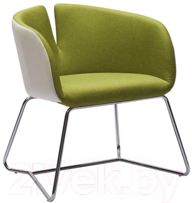 Кресло мягкое Halmar Pivot (белый/зеленый)