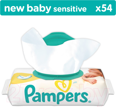 Влажные салфетки детские Pampers New Baby Sensitive (54шт)