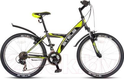 Велосипед STELS Navigator 410 V 21-sp 24" V020 2017 (15, антрацитовый/черный/лайм)