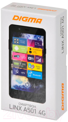 Смартфон Digma Linx A501 4G 8Gb / LT5010PL (черный)