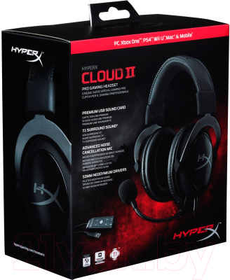 Наушники-гарнитура Kingston HyperX Cloud II (KHX-HSCP-GM)