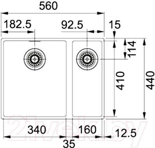 Мойка кухонная Franke Sirius SID 160 (125.0443.362)