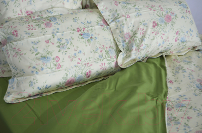 Комплект постельного белья Файбертек КПБ.25.С (20-0767-Blue/Iguana Green)