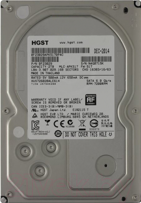 Жесткий диск HGST Ultrastar 7K6000 2TB (HUS726020ALE614)