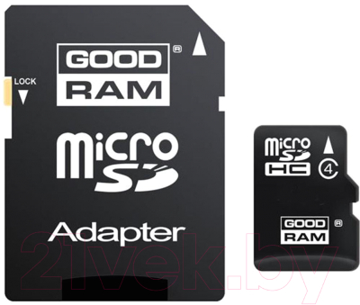 Карта памяти Goodram microSDHC (Class 4) 4GB (M400-0040R11)