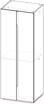 Шкаф 3Dom Фореста РС700/1 (дуб аутентик серый)