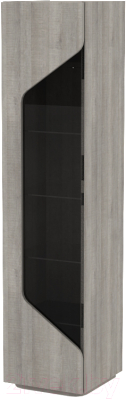 Шкаф-пенал с витриной 3Dom Фореста РС180ДС (дуб аутентик серый)