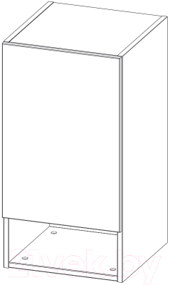 Шкаф навесной 3Dom Фореста РС160 (дуб бардолино серый)