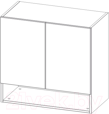 Шкаф навесной 3Dom Фореста РС161 (дуб бардолино серый)