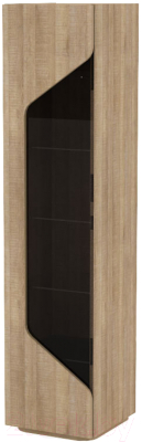 Шкаф-пенал с витриной 3Dom Фореста РС180ДС (дуб бардолино серый)