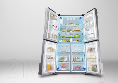 Холодильник с морозильником Samsung RF61K90407F