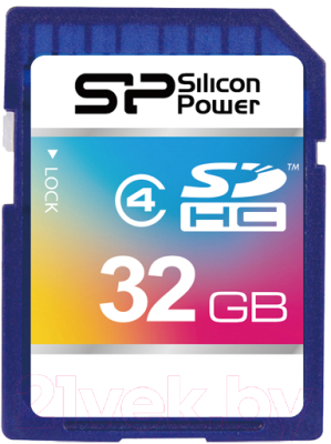 Карта памяти Silicon Power SDHC Class 4 32 Гб (SP032GBSDH004V10)