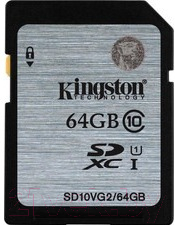 Карта памяти Kingston SHXC (Class 10) 64GB (SD10VG2/64GB)