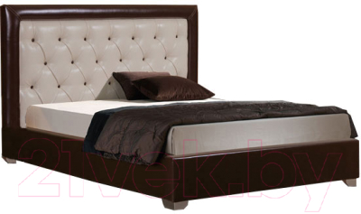 Двуспальная кровать ГрандМанар Дарина ДА-013.04 180x200 (Unica Palha/Brown)
