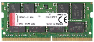 Оперативная память DDR4 Kingston KVR24S17D8/16