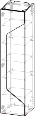 Шкаф-пенал с витриной 3Dom Фореста РС180ДС (дуб бардолино серый)
