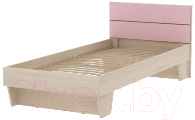 Односпальная кровать 3Dom Слимпи СП003 (акация молдавск/фламинго розовый)