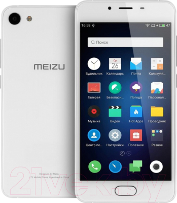 Смартфон Meizu U10 16Gb / U680H (белый/серебристый)