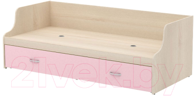 Двухъярусная выдвижная кровать 3Dom Слимпи СП005/1 (акация молдавск/фламинго розовый)