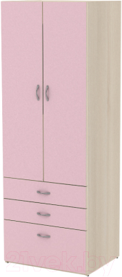 Шкаф 3Dom Слимпи СП735 (акация молдавск/фламинго розовый)