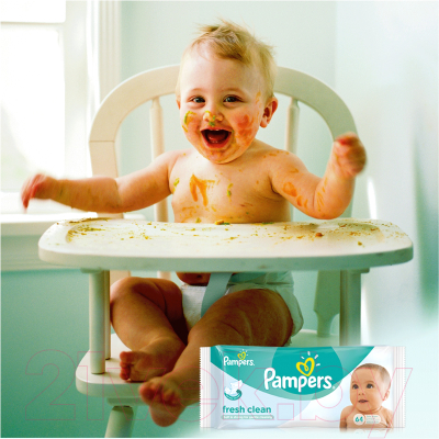 Влажные салфетки детские Pampers Baby Fresh Clean (4x64шт)