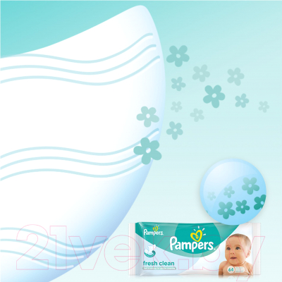 Влажные салфетки детские Pampers Baby Fresh Clean (4x64шт)