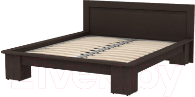Двуспальная кровать 3Dom Слим-Практик СП007 (каштан венге)