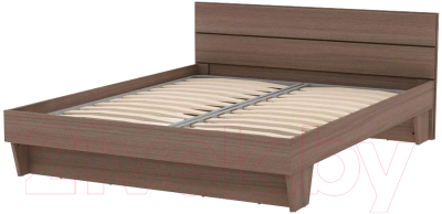 Двуспальная кровать 3Dom Слим-Практик СП002-1600 (орех грецкий)