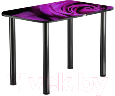 Обеденный стол Васанти Плюс ПРФ 120x80 (черный/99)