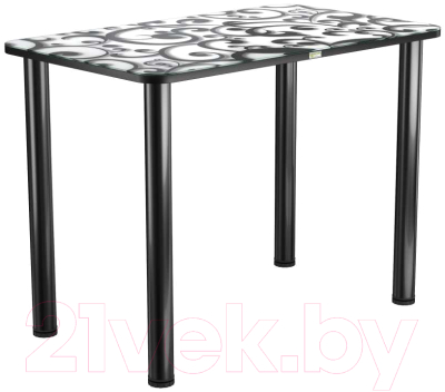 Обеденный стол Васанти Плюс ПРФ 120x80 (черный/122)