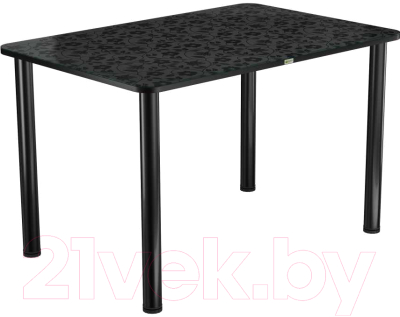Обеденный стол Васанти Плюс ПРФ 120x80 (черный/Жасмин Ч)