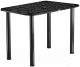 Обеденный стол Васанти Плюс ПРФ 110x70 (черный/Капли черные) - 