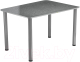 Обеденный стол Васанти Плюс ПРФ 110x70 (алюминий/Капли серые) - 