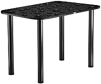 Обеденный стол Васанти Плюс ПРФ 100x60 (черный/Капли черные) - 