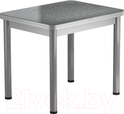 Обеденный стол Васанти Плюс ПРФ 80x60/120 РШ/ОА (алюминий/Капли серые)