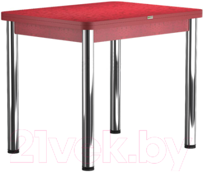 Обеденный стол Васанти Плюс ПРД 80x60/120 РШ/ОКр (хром/красный)