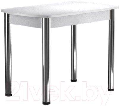 Обеденный стол Васанти Плюс БРП 120/152x80 Р/ОБ (хром/белый)