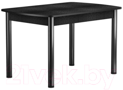 Обеденный стол Васанти Плюс БРП 120/152x80 Р/ОЧ (черный/черный)