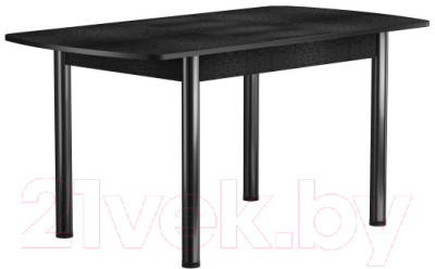 Обеденный стол Васанти Плюс БРП 120/152x80 Р/ОЧ (черный/черный)