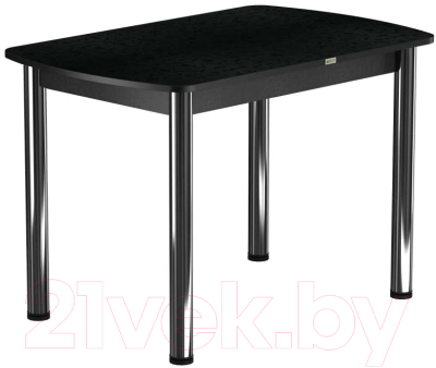 Обеденный стол Васанти Плюс БРП 120x80/3/ОЧ (хром/черный)