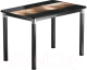 Миниатюра изображения товара Обеденный стол Васанти Плюс Классик 120/178x80/ОЧ (черный/хром/112)
