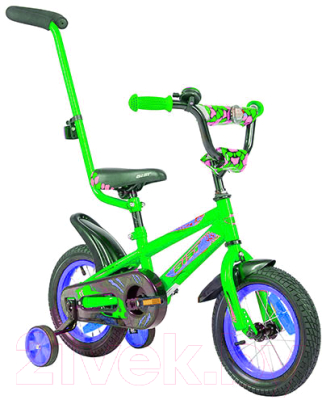 Детский велосипед с ручкой AIST Pluto (12, зеленый)