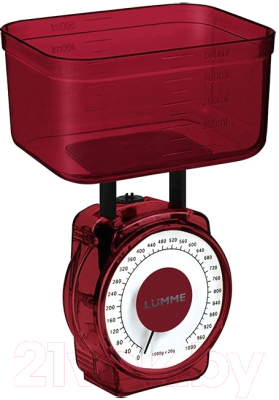 Кухонные весы Lumme LU-1301 (красный гранат)